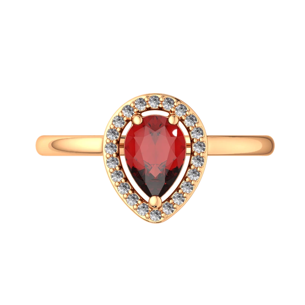 Изображение товара Кольцо из розового золота ZORKA 2S50126.14K.R (р.18, с гранатом и фианитами)