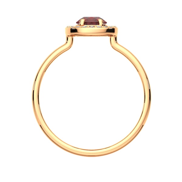 Изображение товара Кольцо из розового золота ZORKA 2S50126.14K.R (р.18, с гранатом и фианитами)