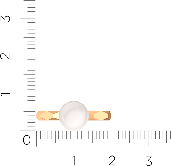 Изображение товара Кольцо из розового золота ZORKA 2101682.14K.R.ZZ (р.17, с жемчугом)