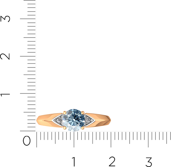Изображение товара Кольцо из розового золота ZORKA 2S4038.14K.R.ZZ (р.17.5, с топазом и фианитами)