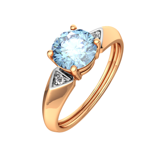 Изображение товара Кольцо из розового золота ZORKA 2S4038.14K.R.ZZ (р.17.5, с топазом и фианитами)