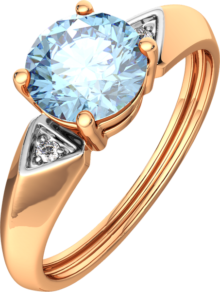 Изображение товара Кольцо из розового золота ZORKA 2S4038.14K.R.ZZ (р.17.5, с топазом и фианитами)