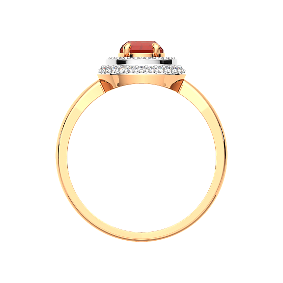 Изображение товара Кольцо из розового золота ZORKA 2S50194.14K.R.ZZ (р.18.5, с гранатом и фианитами)