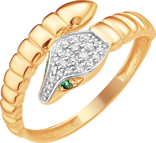 Изображение товара Кольцо из красного золота 7 КАРАТ П1217-589К14 (р.17.5, с фианитами)