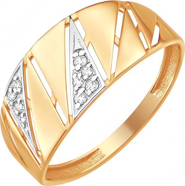 Изображение товара Кольцо из красного золота 7 КАРАТ П1217-579К14 (р.18.5, с фианитами)