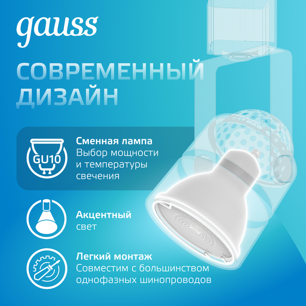 Изображение товара Трековый светильник Gauss TR012