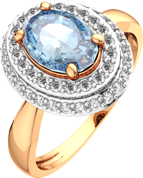 Изображение товара Кольцо из розового золота ZORKA 2S40194.14K.R.ZZ (р.18, с топазом и фианитами)