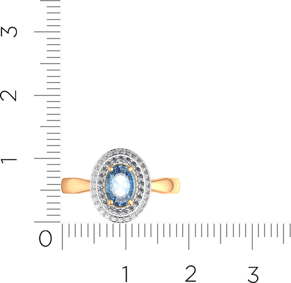 Изображение товара Кольцо из розового золота ZORKA 2S40194.14K.R.ZZ (р.18, с топазом и фианитами)
