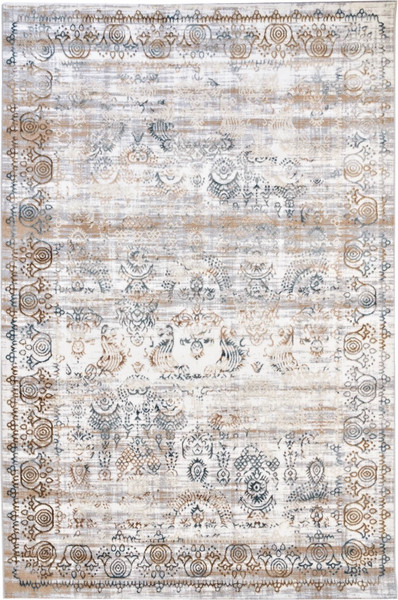 Изображение товара Ковер Radjab Carpet Бьянка Прямоугольник D008A (1.5x2, Cream Shirink/Blue Fdy)