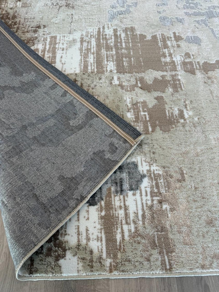 Изображение товара Ковер Radjab Carpet Бьянка Прямоугольник D051A (1.5x2, Cream Shirink/Vizon Fdy)