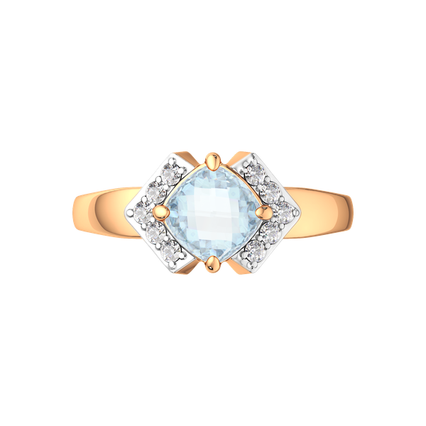 Изображение товара Кольцо из розового золота ZORKA 2S4056.14K.R.ZZ (р.18, с топазом и фианитами)