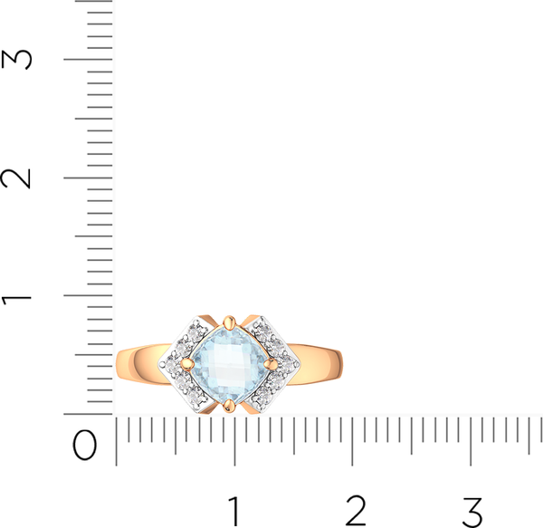 Изображение товара Кольцо из розового золота ZORKA 2S4056.14K.R.ZZ (р.18, с топазом и фианитами)