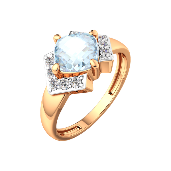 Изображение товара Кольцо из розового золота ZORKA 2S4056.14K.R.ZZ (р.18, с топазом и фианитами)