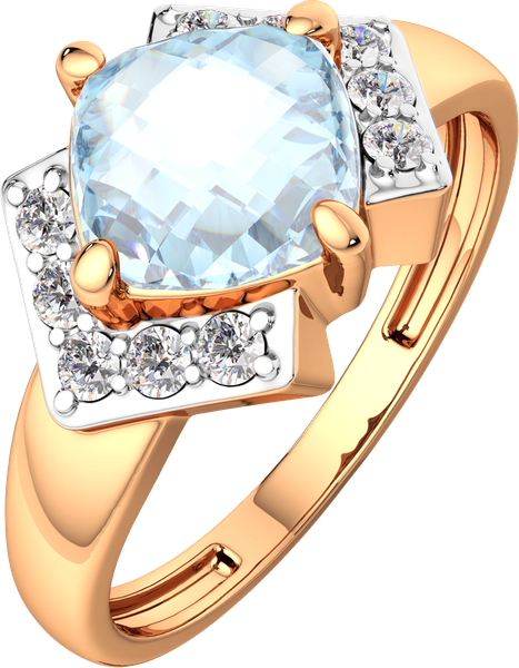 Изображение товара Кольцо из розового золота ZORKA 2S4056.14K.R.ZZ (р.18, с топазом и фианитами)