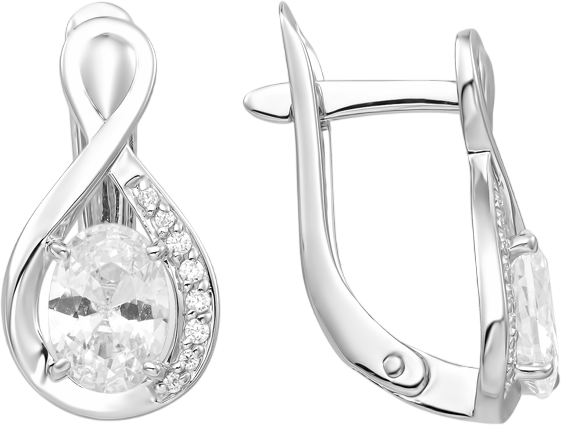 Изображение товара Серьги из серебра 7 КАРАТ П2217-036С (с фианитами)