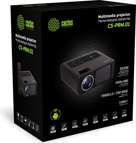 Изображение товара Проектор Cactus CS-PRM.01B.WUXGA-A