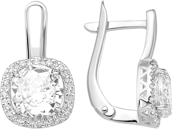 Изображение товара Серьги из серебра 7 КАРАТ П2217-015С (с фианитами)