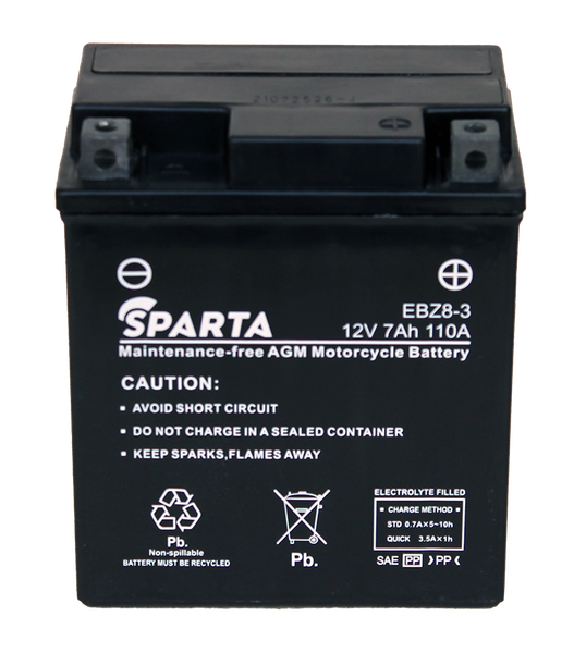 Изображение товара Мотоаккумулятор SPARTA EBZ8-3 (7 А/ч)