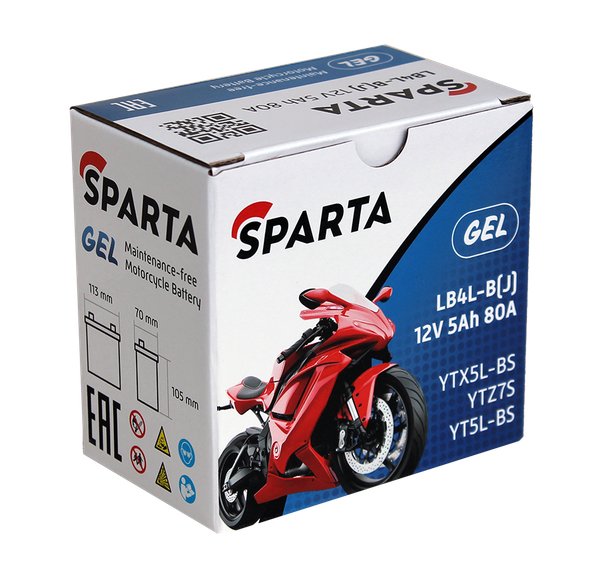Изображение товара Мотоаккумулятор SPARTA LB4L-B(J) (5 А/ч)