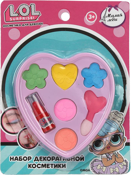 Изображение товара Набор детской декоративной косметики Милая Леди LOL: тени для век, помада / 122881-LOL-ML-WOT