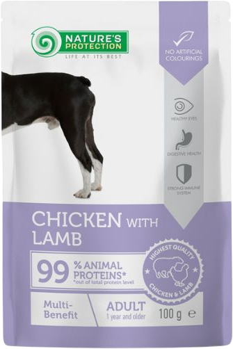 Изображение товара Влажный корм для собак Nature's Protection Adult Chicken with Lamb (100г)