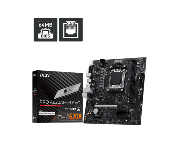 Изображение товара Материнская плата MSI Pro A620AM-B Evo