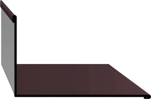 Изображение товара Планка примыкания Скайпрофиль Верхняя 0.5-Пэ Rooftop Matte (СтБархат)-RAL8019 (2м)