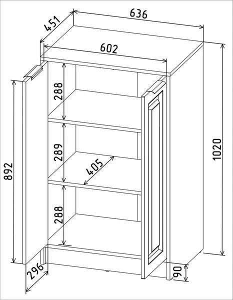 Изображение товара Тумба Interline  Концепт КТ-Т64 Деко (дуб золотой/дуб серый)