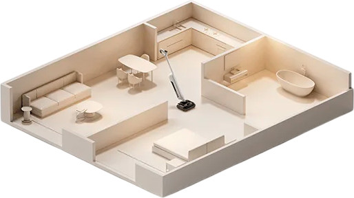 Изображение товара Вертикальный пылесос Xiaomi Truclean W30 Pro Wet Dry Vacuum E303HW / BHR08GYEU (белый)