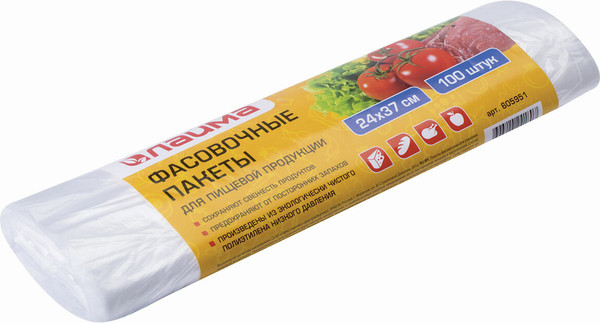 Изображение товара Пакеты фасовочные Laima 24x37см / 605951 (100шт)