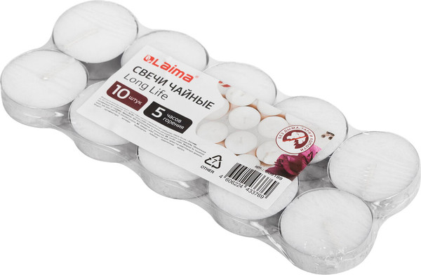 Изображение товара Набор свечей Laima Чайные / 609199 (10шт)