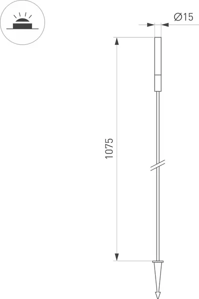 Изображение товара Фонарь уличный Arlight KT-CATALI-BOLL-H1075-0.5W Warm3000 BK / 050683