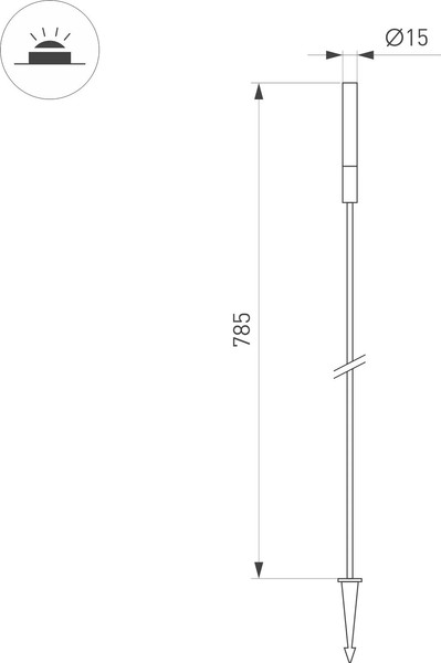 Изображение товара Светильник уличный Arlight KT-CATALI-BOLL-H785-0.5W Warm3000 BK / 050682