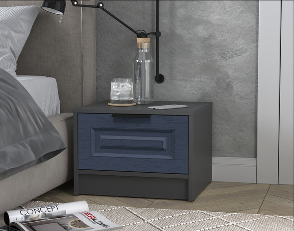 Изображение товара Прикроватная тумба Interline Концепт КТ-ТК1-35 Деко (антрацит/дуб королевский)