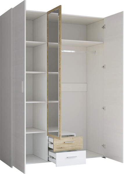 Изображение товара Шкаф Евва Венеция ВН-3D1Z2S (бодега белый/гикори кингстон)