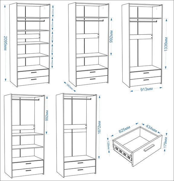Изображение товара Шкаф Евва Венеция BH-2D2S (бодега белый/гикори кингстон)