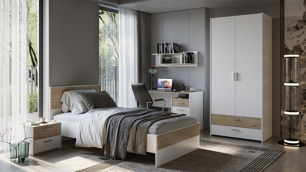 Изображение товара Шкаф Евва Венеция BH-2D2S (бодега белый/гикори кингстон)