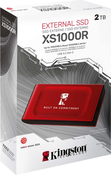 Изображение товара SSD диск Kingston XS1000 2TB / SXS1000R/2000GA   (красный)