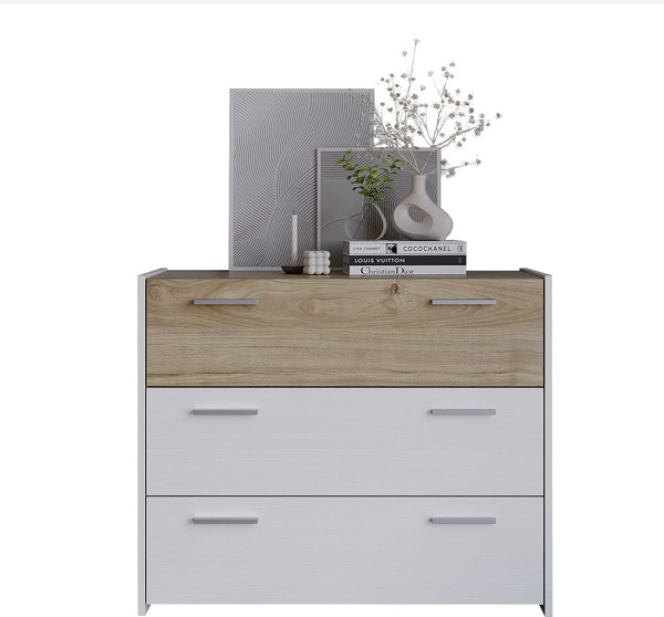 Изображение товара Комод Евва Венеция ВН-3S (бодега белый/гикори кингстон)