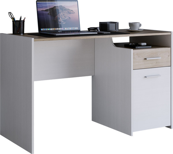 Изображение товара Письменный стол Евва Венеция BH-1D1S (бодега белый/гикори кингстон)