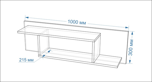 Изображение товара Полка Евва Венеция BH-2T (бодега белый/гикори кингстон)