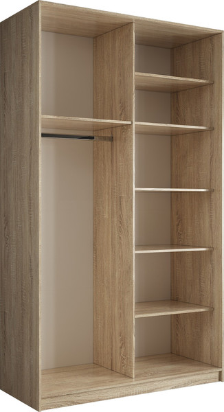 Изображение товара Шкаф-купе Евва АЭП ШК.2 02 14 SSG.03 (дуб сонома/дуб сонома/венге глянец)