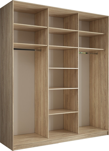 Изображение товара Шкаф-купе Евва АЭП ШК.3 01 24 SSH.03 (дуб сонома/дуб сонома/дуб шато)