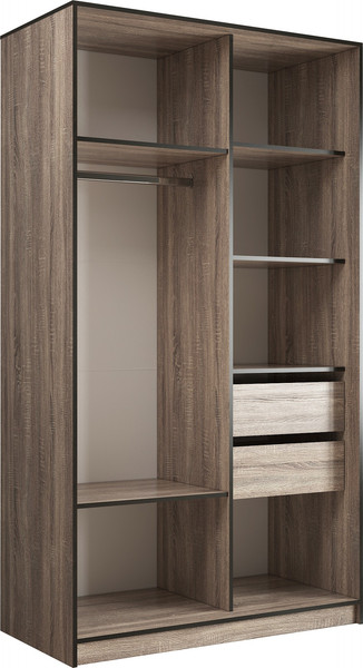 Изображение товара Шкаф-купе Евва АЭП ШК.2.03 120 TTG.02 (дуб трюфель/дуб трюфель/венге глянец)