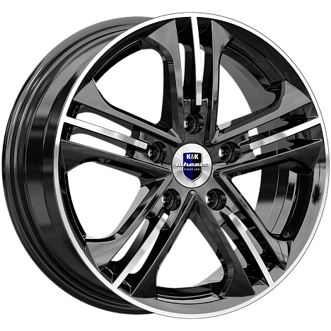 Изображение товара Литой диск K&K Trinity 15x6" 5x114.3мм DIA 67.1мм ET 44мм Алмаз черный