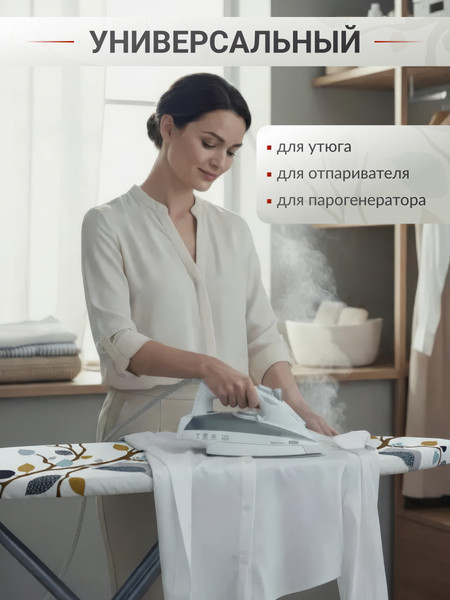 Изображение товара Чехол для гладильной доски Comfort Alumin Group Птицы на ветках с подложкой 110x33cм / 011168