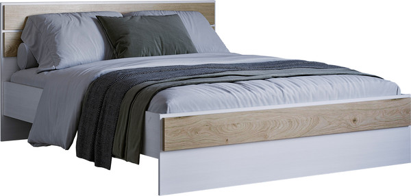 Изображение товара Комплект мебели для спальни Евва Венеция 5 ВН-1.5 (бодега белый/гикори кингстон)