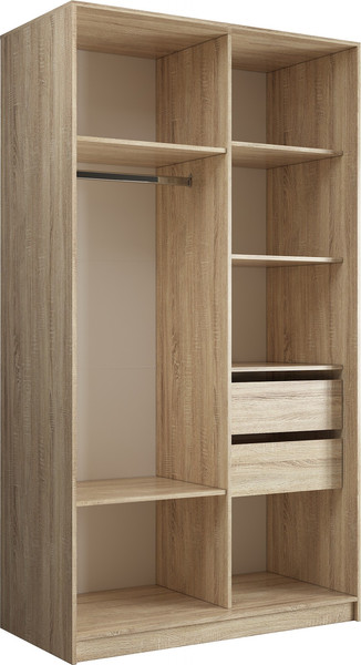 Изображение товара Шкаф-купе Евва АЭП ШК.2.02 138 SSG.03 (дуб сонома/дуб сонома/венге глянец)
