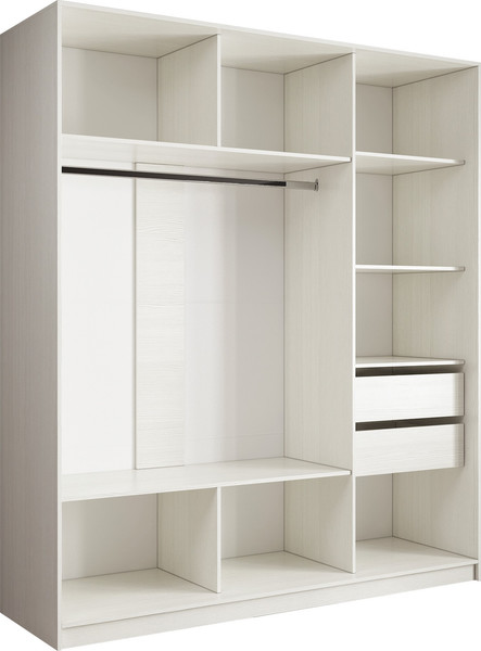 Изображение товара Шкаф-купе Евва АЭП ШК.3.02 203 BbH.05 (бодега белый/зеркало/дуб шато)