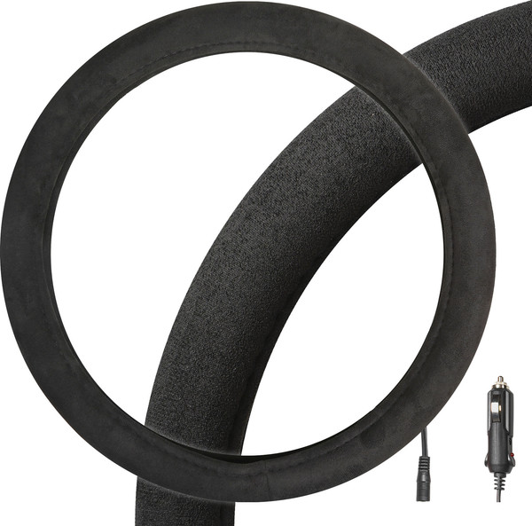 Изображение товара Оплетка на руль Airline ADWO006 с подогревом 38см (черный)